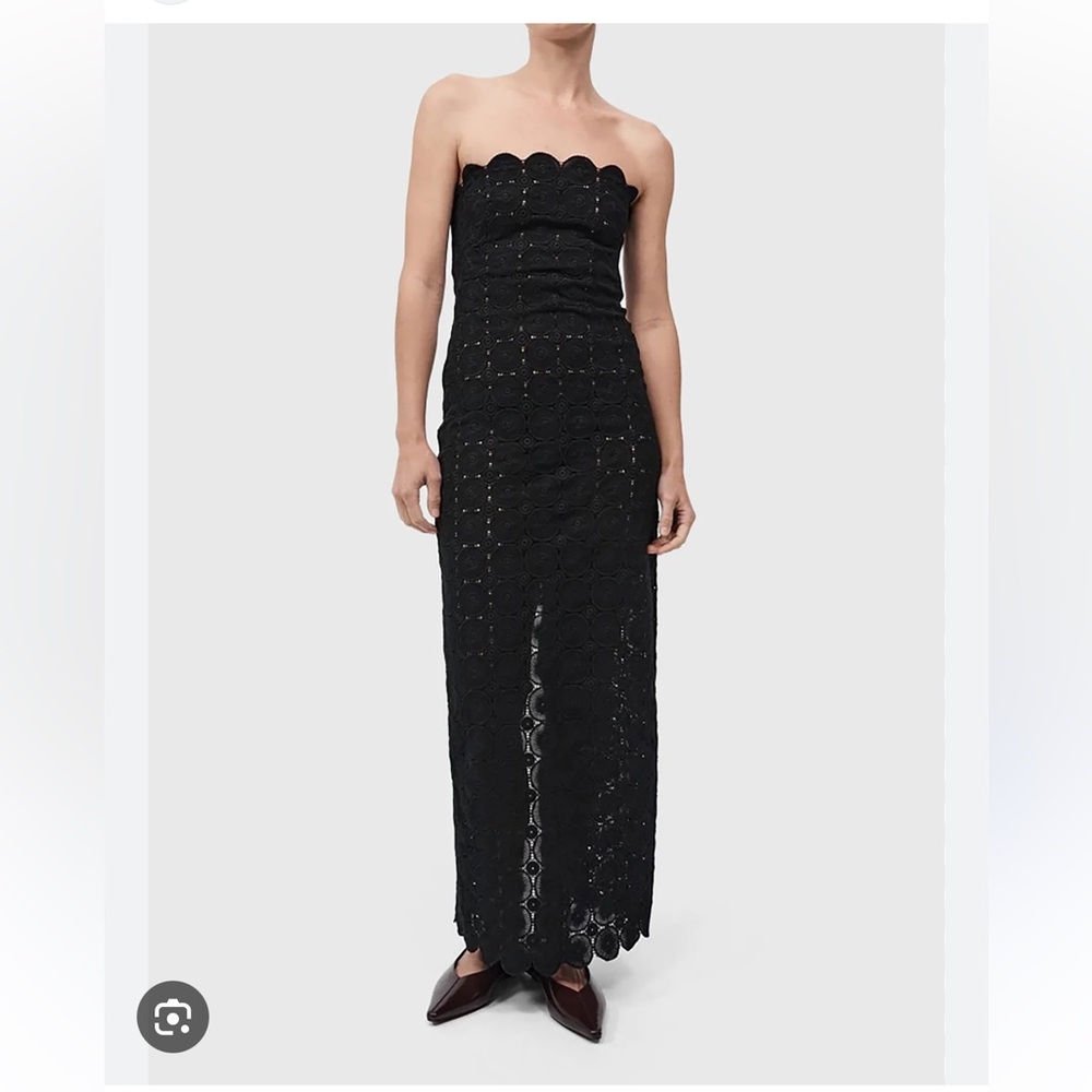 ISO St. Agni Black Crochet Column Skirt